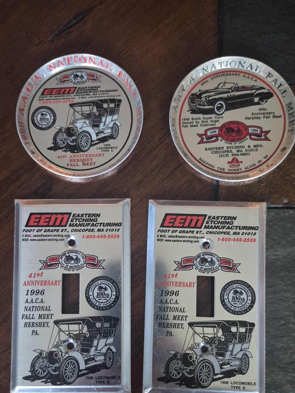 1996 AACA Hershey PA 41st Ann. Coasters And Swithplates Lot